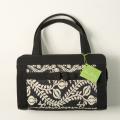 Vera Bradley Black Quilted and Floral Tapestry Purse