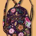 Stephanie Dawn Purple Flowered Backpack